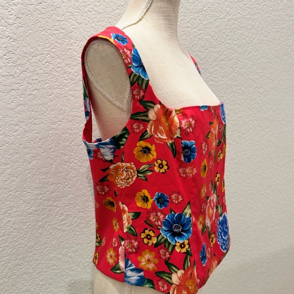 CHELSEA & VIOLET Women’s Ophelia Square Neckline Floral Sleeveless Blouse.SizeXL - Picture 3 of 9